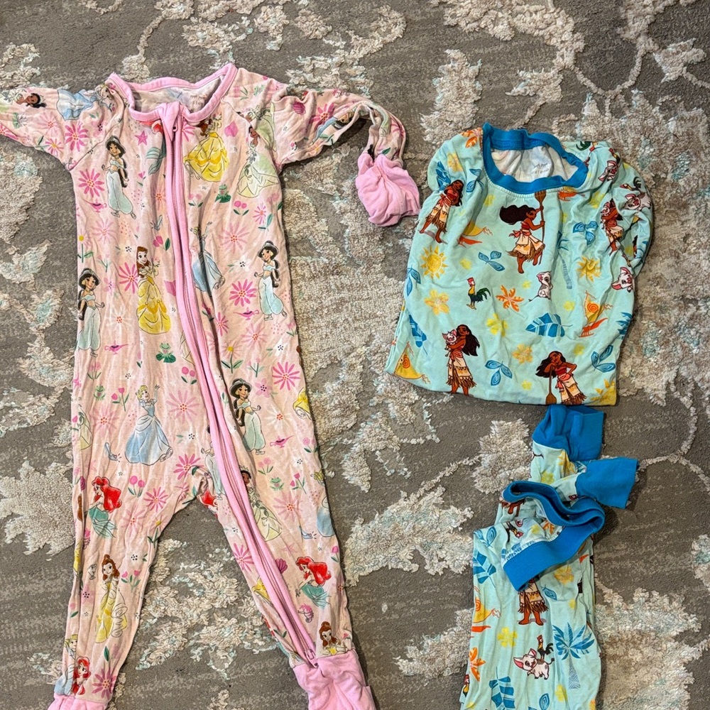 Disney Princess Pink and Blue Kids One Piece Set